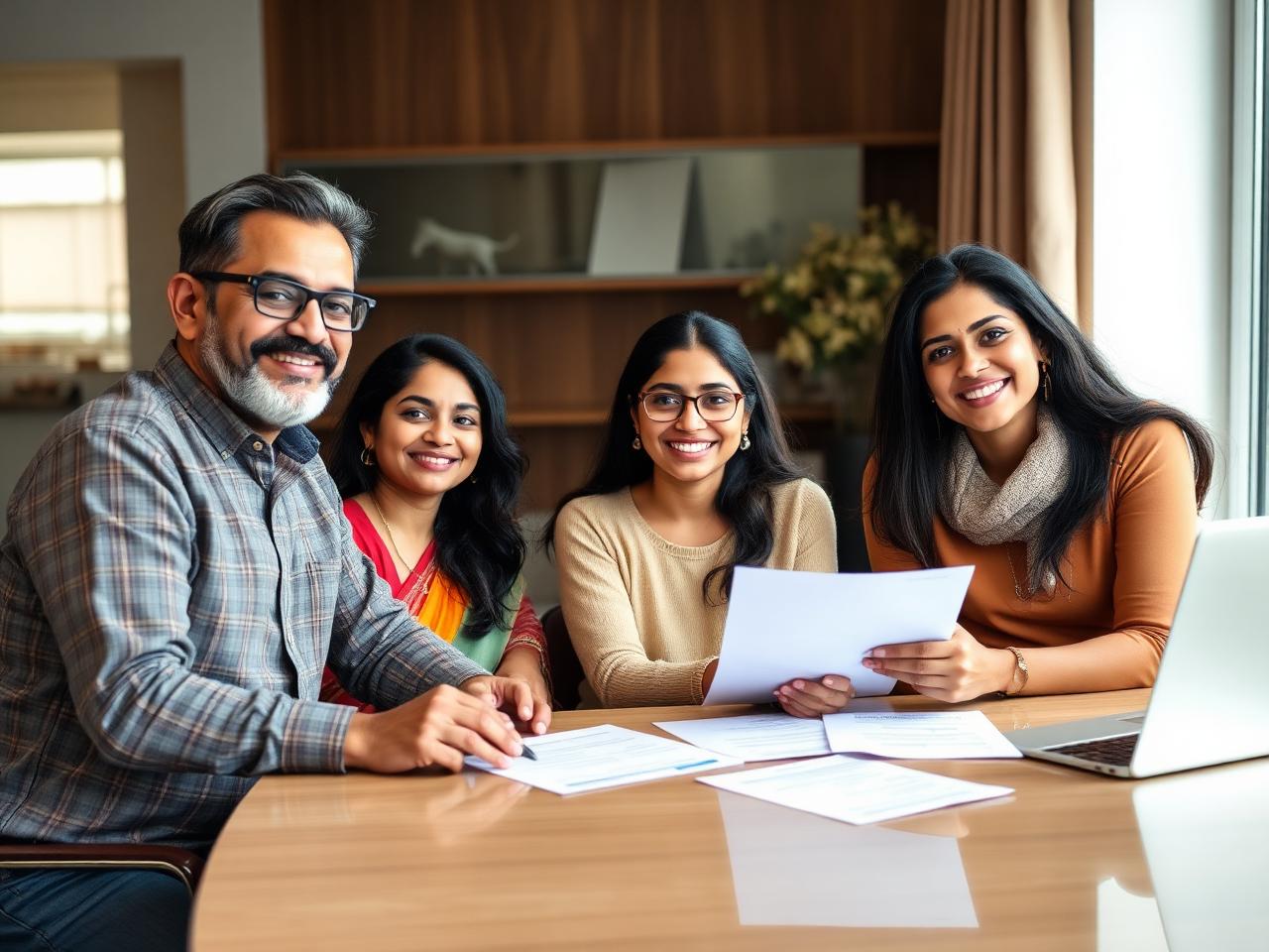 A family in a counselling session